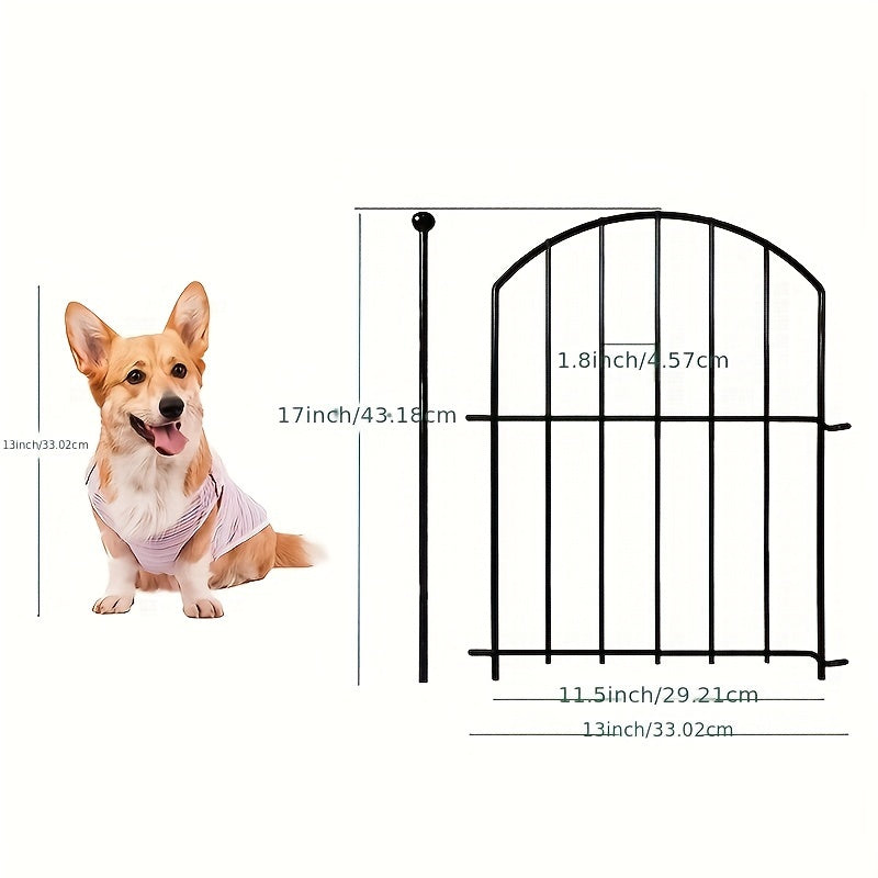 Decorative Metal Garden Fence for Outdoor Borders (10-Pack)