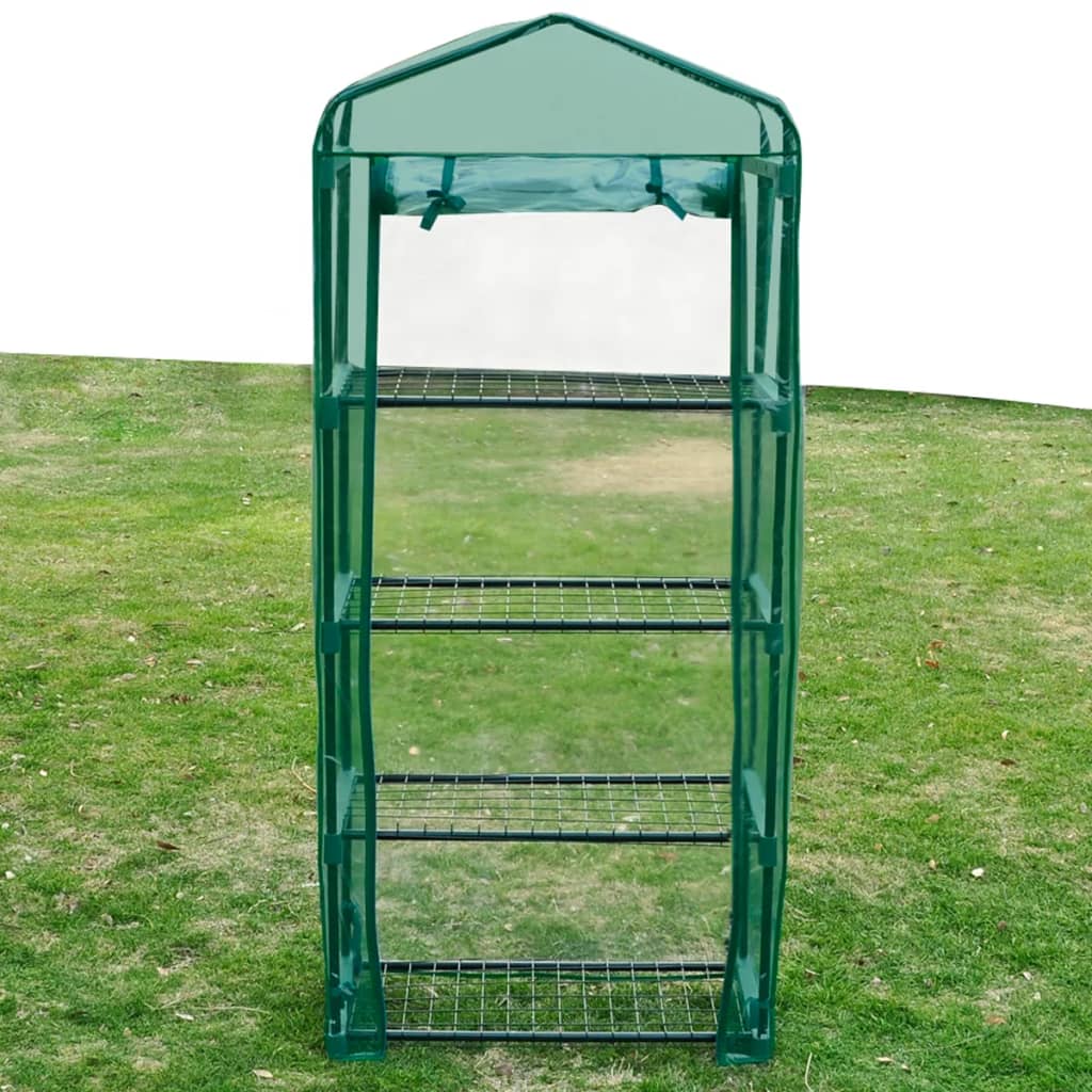 vidaXL Green House 4 Shelf
