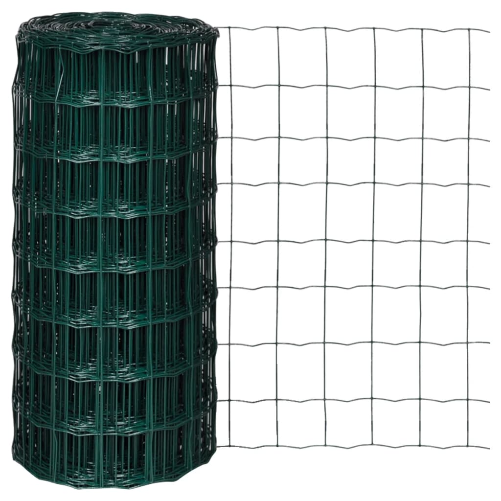 vidaXL Euro Fence Steel Garden Privacy Border Enclosure Green Multi Sizes