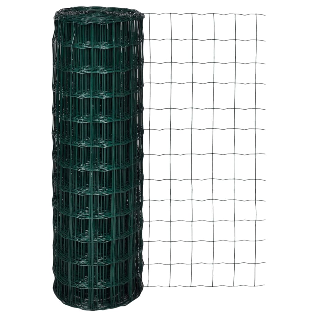 vidaXL Euro Fence Steel Garden Privacy Border Enclosure Green Multi Sizes