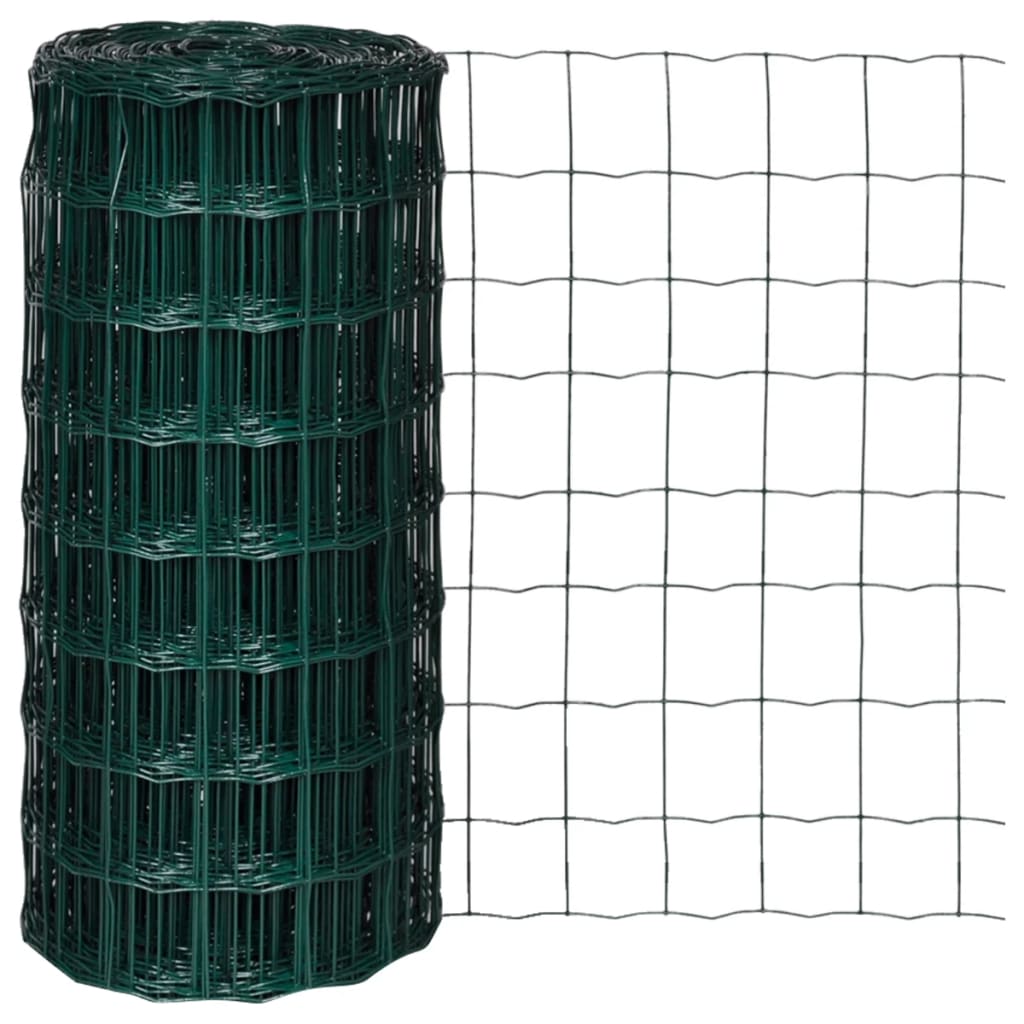 vidaXL Euro Fence Steel Garden Privacy Border Enclosure Green Multi Sizes