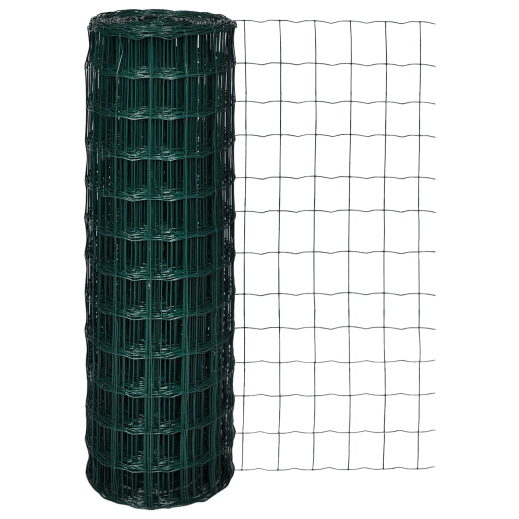 vidaXL Euro Fence Steel Garden Privacy Border Enclosure Green Multi Sizes