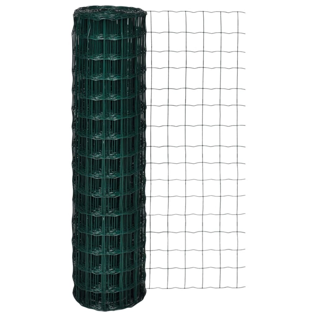 vidaXL Euro Fence Steel Garden Privacy Border Enclosure Green Multi Sizes