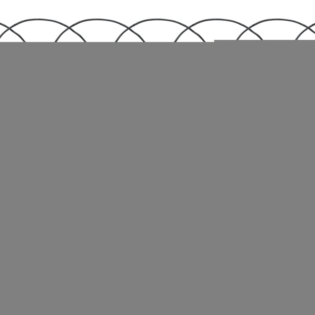 NNEVL Garden Border Fence Powder-coated Iron 10x0.4 m