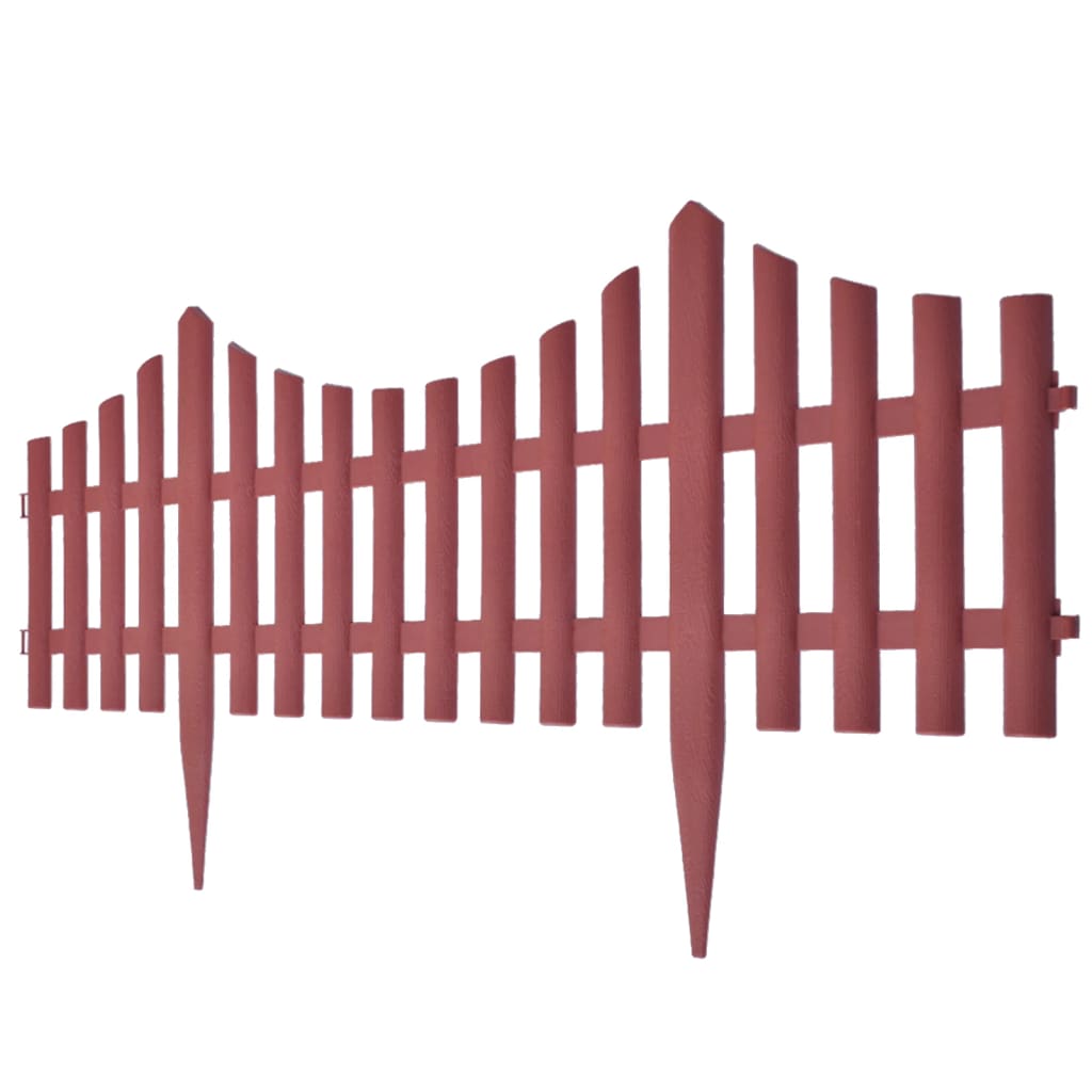 vidaXL Garden Edging 17 Pcs Decorative Lawn Garden Fence Edging Border PP