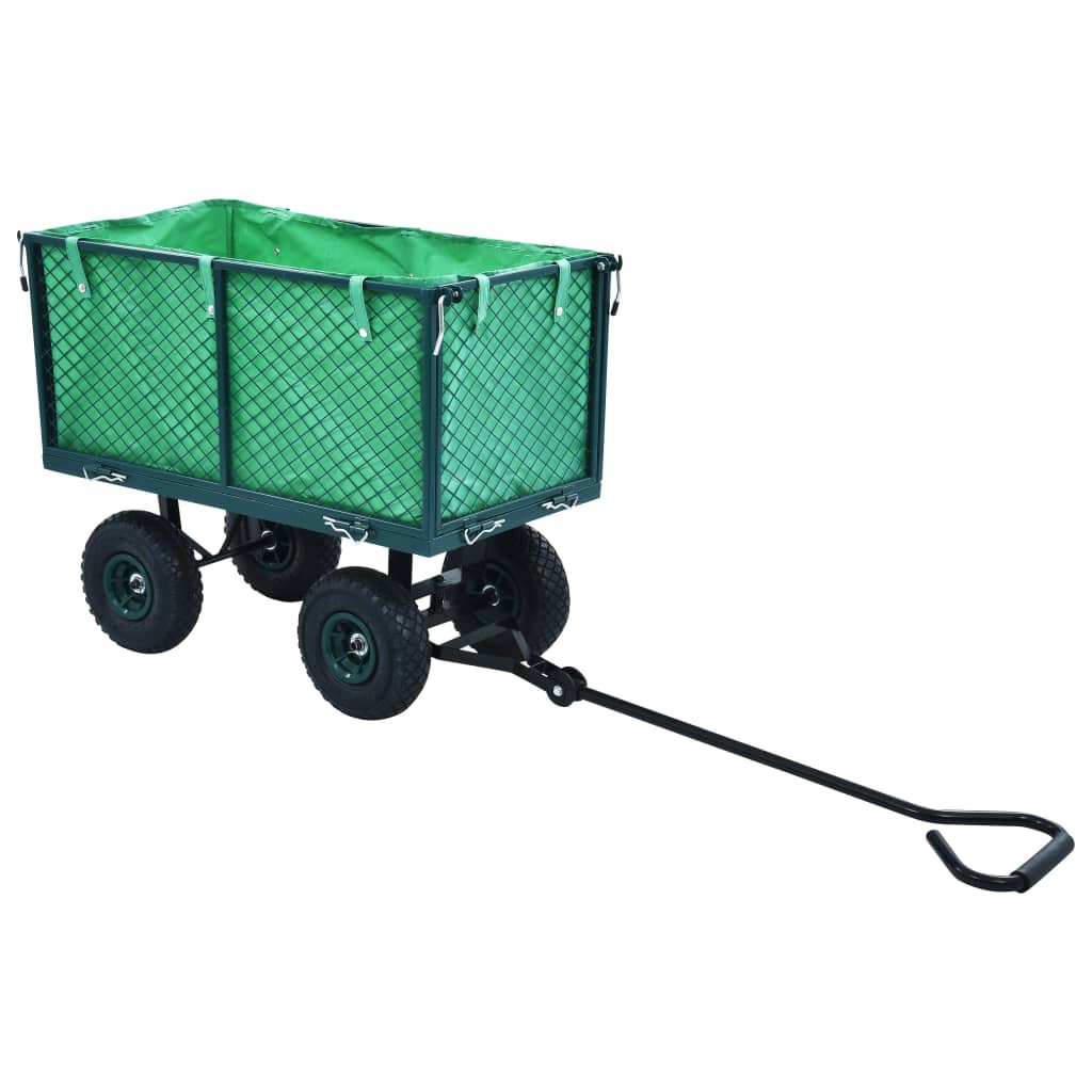 vidaXL Garden Hand Trolley Green 771.6 lb