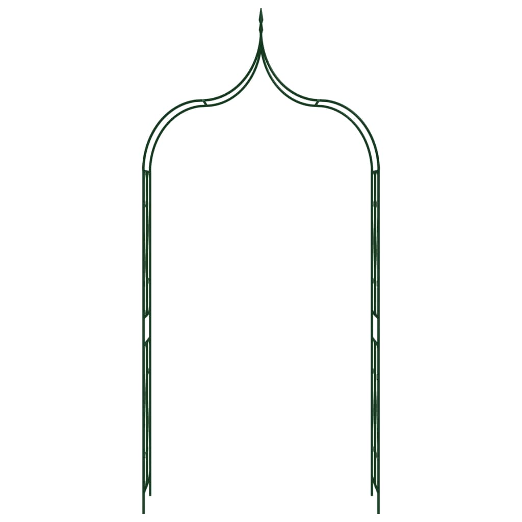 vidaXL Garden Arch Dark Green 47.2"x15"x101.6" Iron