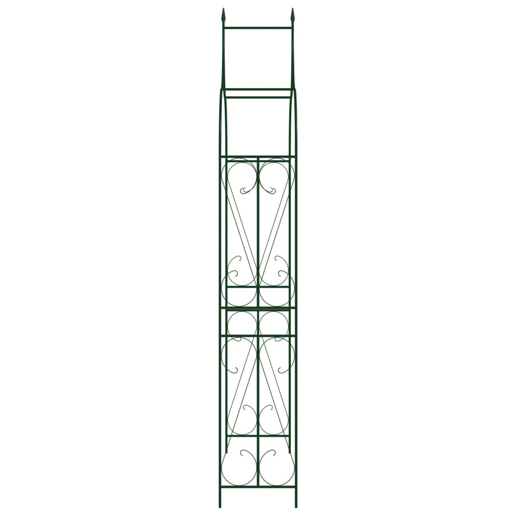 vidaXL Garden Arch Dark Green 47.2"x15"x101.6" Iron