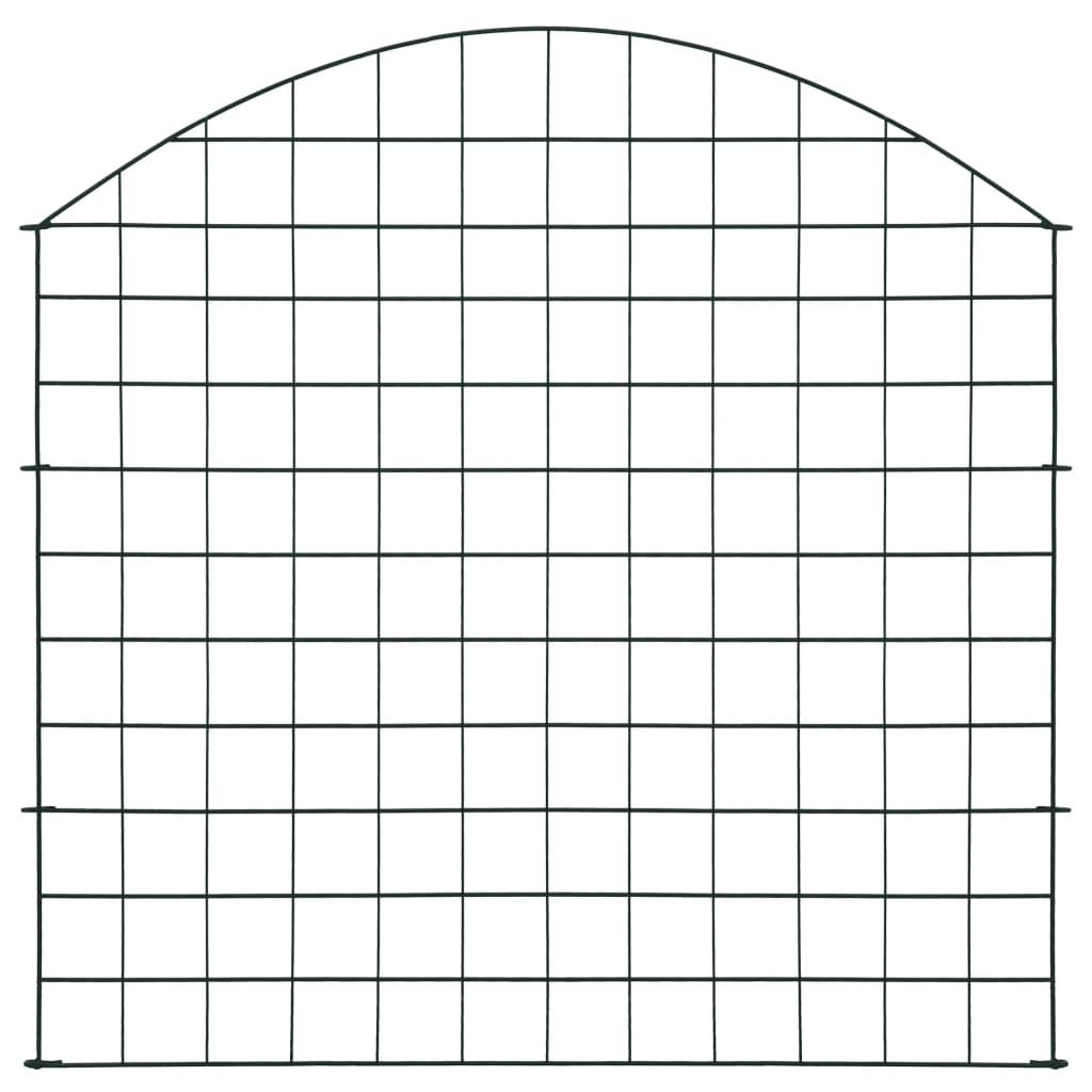 vidaXL Garden Fence Set Decorative Garden Fence Edging Landscape Fencing Green