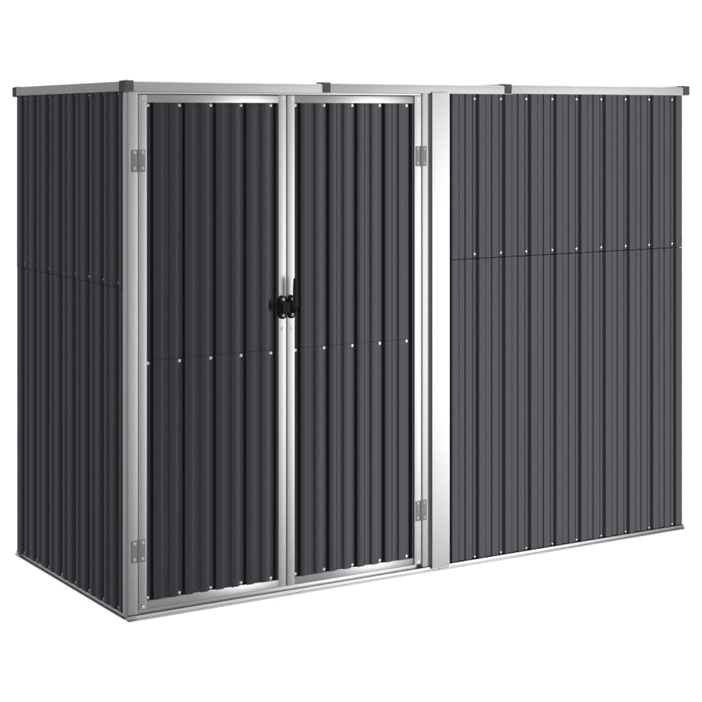 vidaXL Tool Shed Garden Outdoor Storage Shed Tool Organizer Galvanized Steel