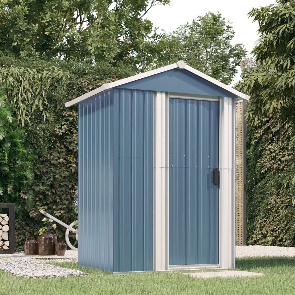 vidaXL Storage Shed Outdoor Garden Shed for Furniture Storage Galvanized Steel