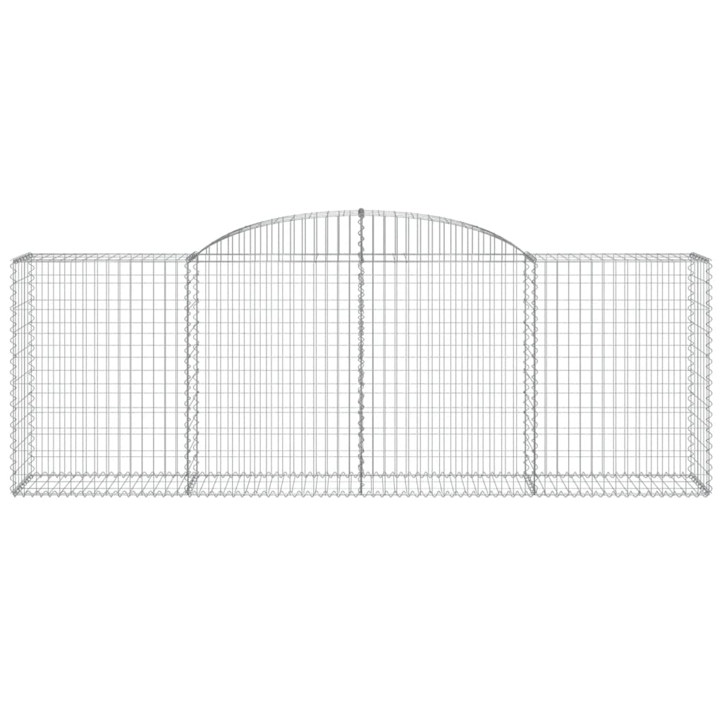 vidaXL Arched Gabion Baskets 7 pcs 118.1"x19.7"x39.4"/47.2" Galvanized Iron