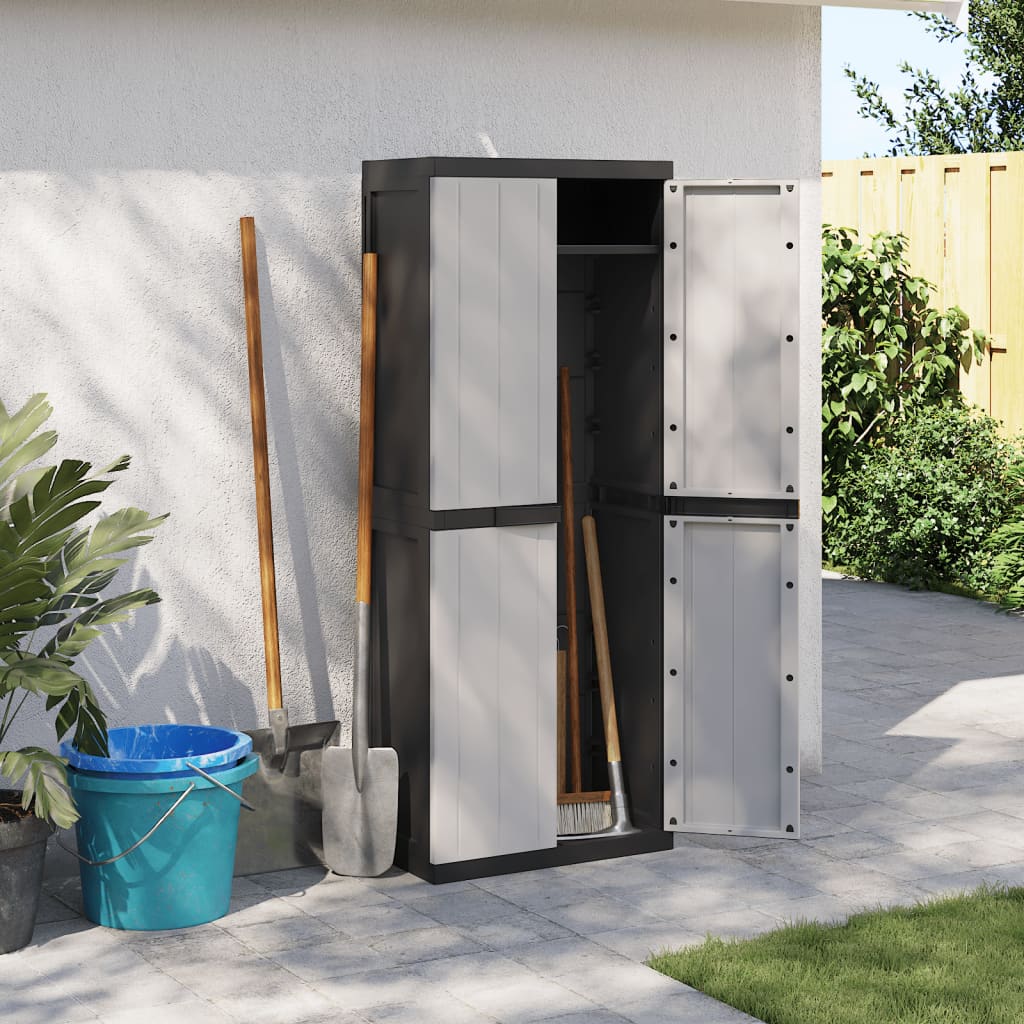 vidaXL Outdoor Storage Cabinet Utility Cupboard Garden Patio Furniture PP