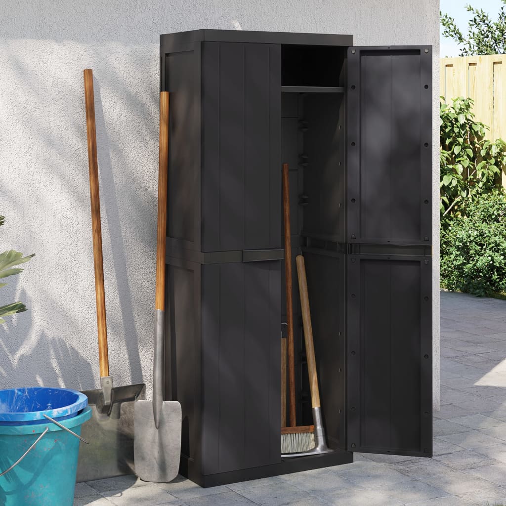 vidaXL Outdoor Storage Cabinet Utility Cupboard Garden Patio Furniture PP