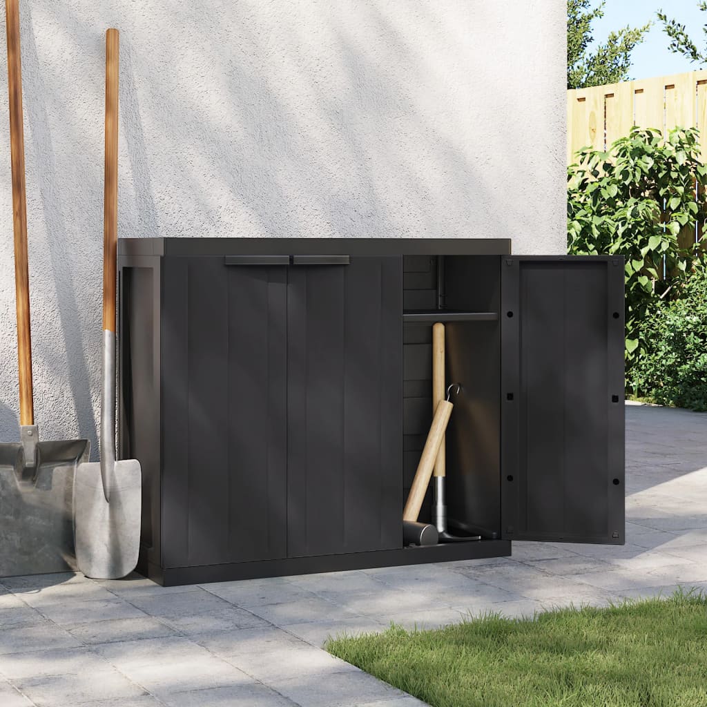 vidaXL Outdoor Storage Cabinet Utility Cupboard Garden Patio Furniture PP