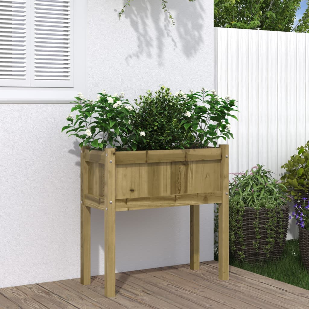 vidaXL Garden Planters with Legs Outdoor Flower Box Pot Solid Wood Douglas