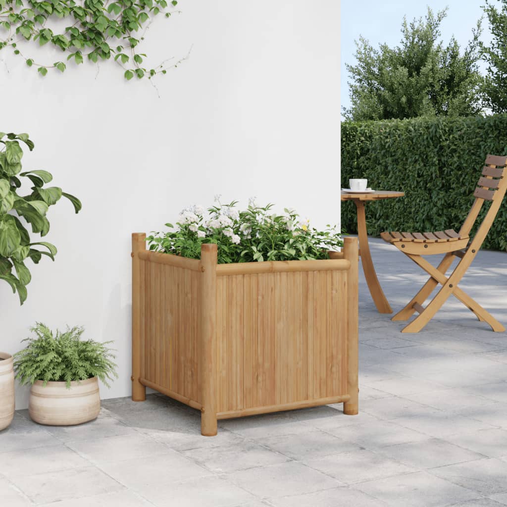 vidaXL Planter Raised Garden Bed Flower Pot Plant Stand Outdoor Balcony Bamboo