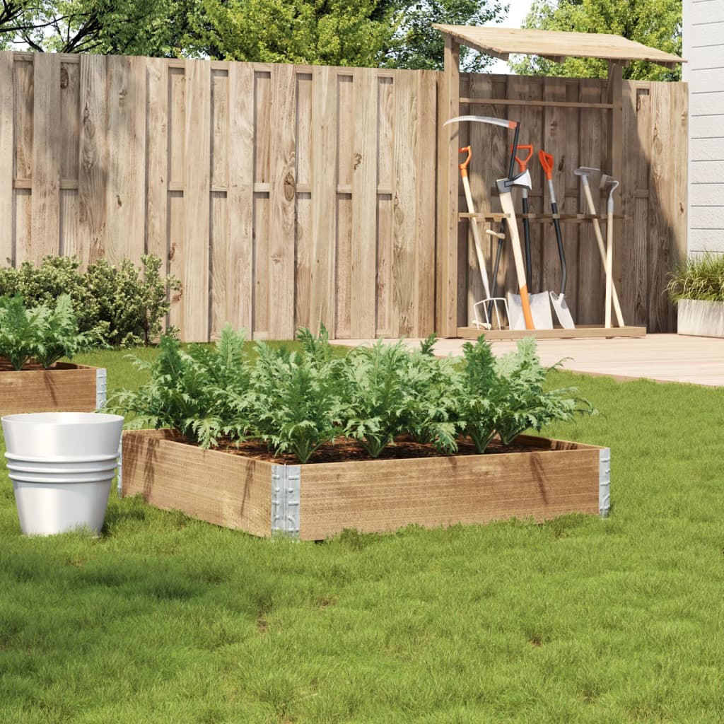 vidaXL Garden Planter Foldable Flower Box Pot Outdoor Patio Solid Wood Pine