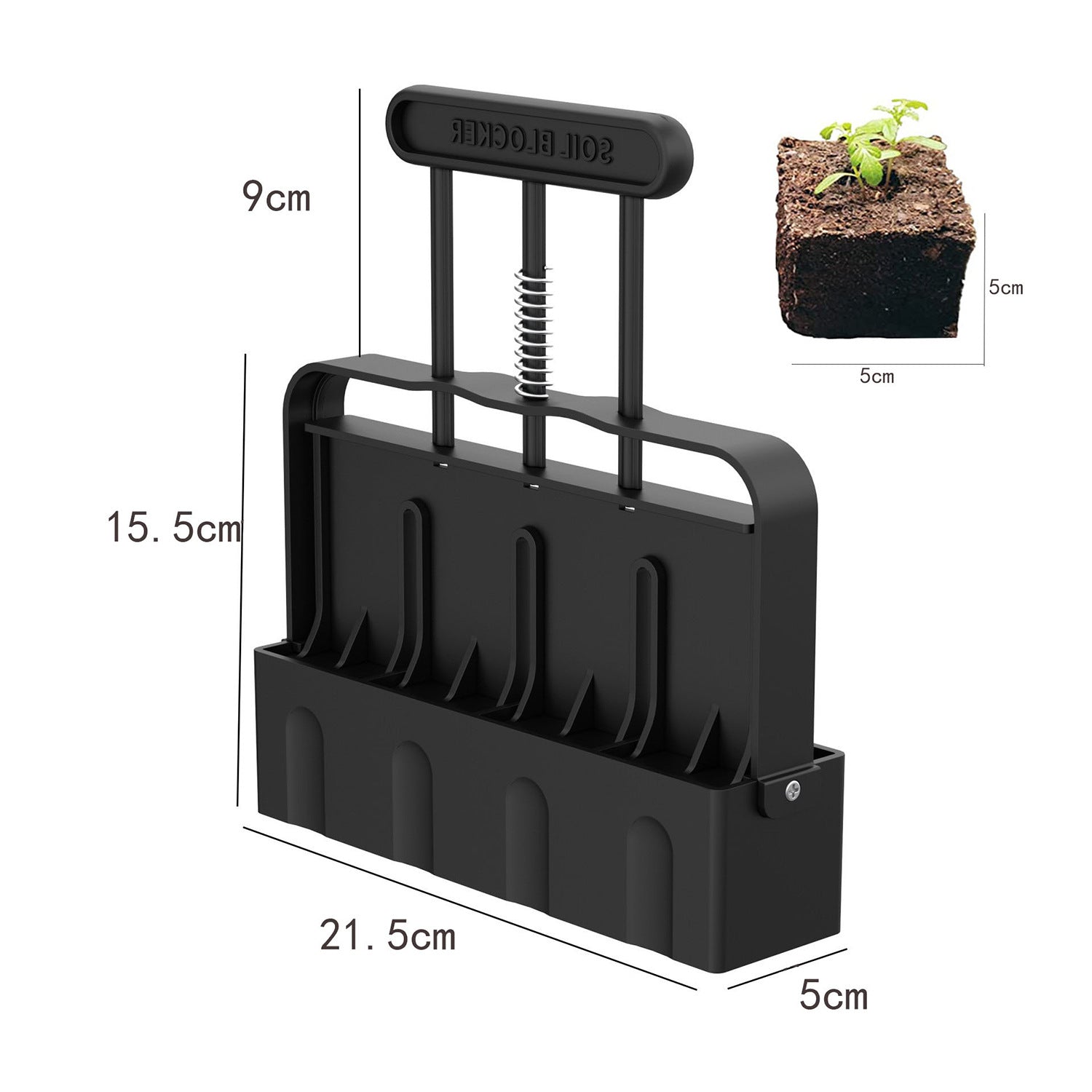 NNEDSZ 5x5 Soil Block Maker - Durable Handheld Gardening Tool for Seed Starting