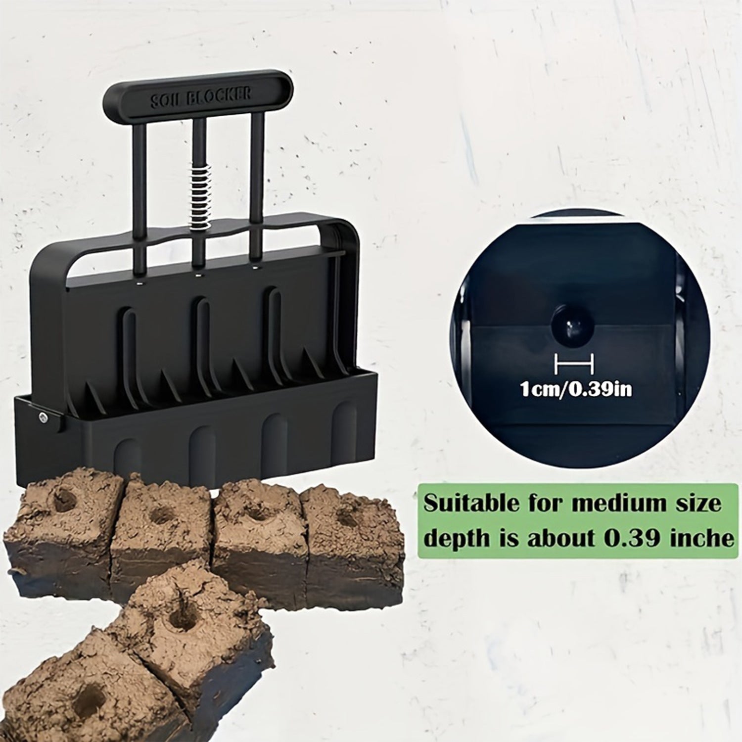 NNEDSZ 5x5 Soil Block Maker - Durable Handheld Gardening Tool for Seed Starting