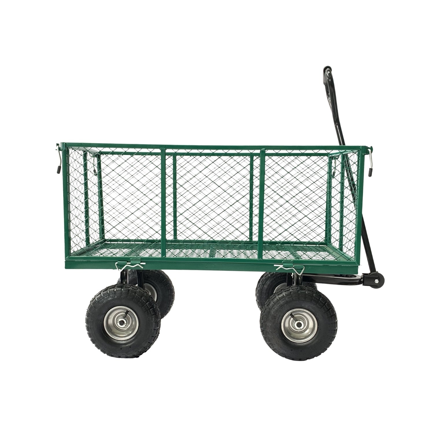 NNEDPE Steel Mesh Garden Trolley Cart - Green