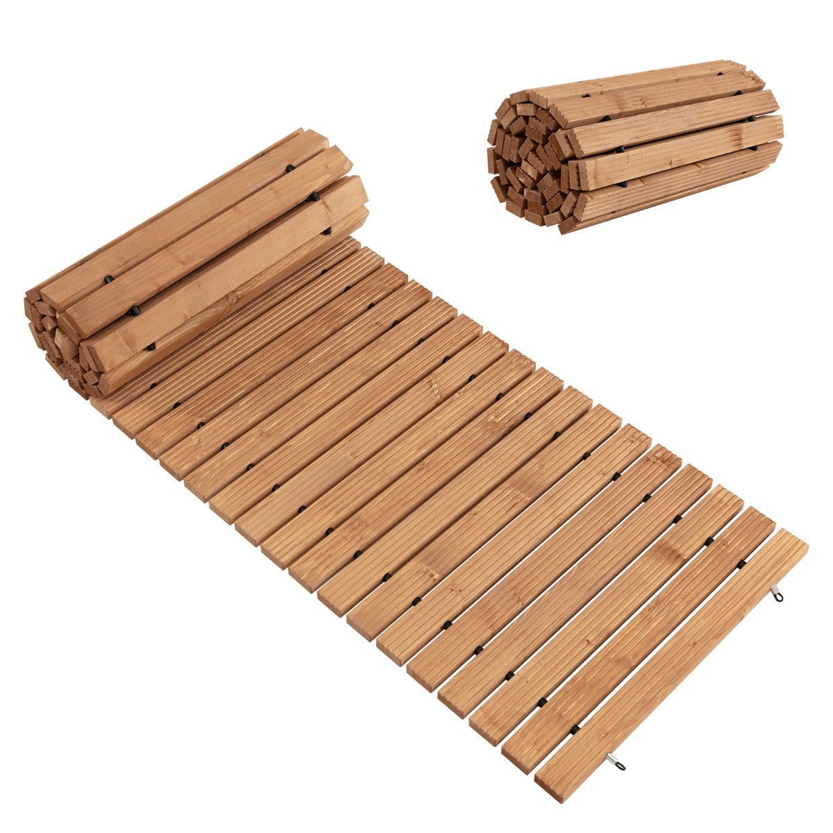 NNECW 245 cm x 55 cm Weatherproof Wood Boardwalk for Garden Backyard Wedding