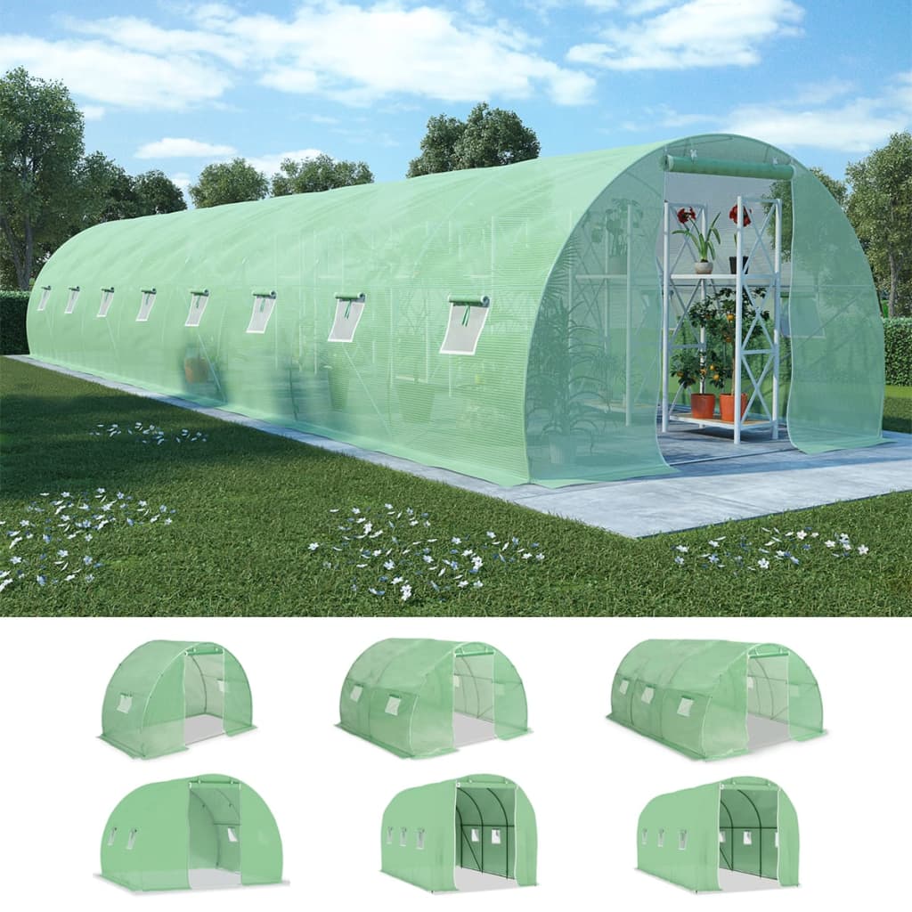 vidaXL Greenhouse Outdoor Grow House Green House for Plant Growing Gardening