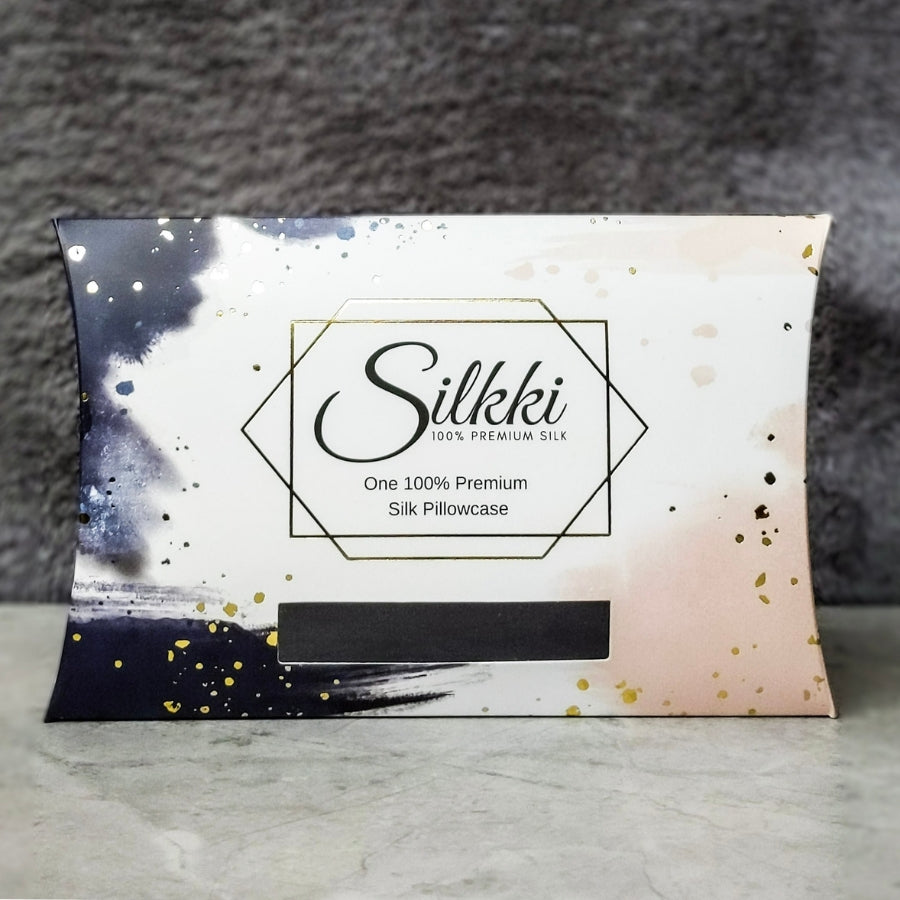 Silk Pillowcase with Envelope Closure - King - Charcoal-2