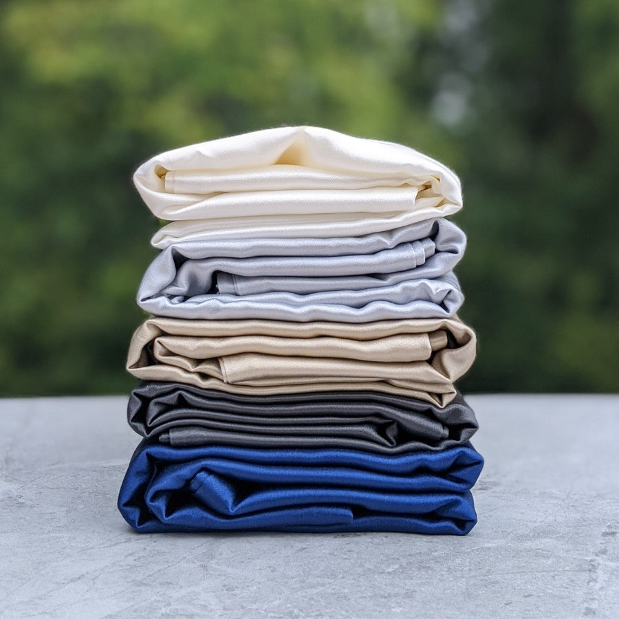 Silk Pillowcase with Envelope Closure - King - Charcoal-3