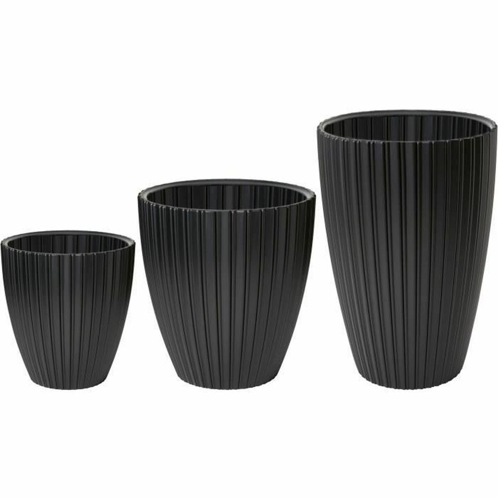 Plant pot Garden ID Fancy Black Polyethylene 40 x 42 cm