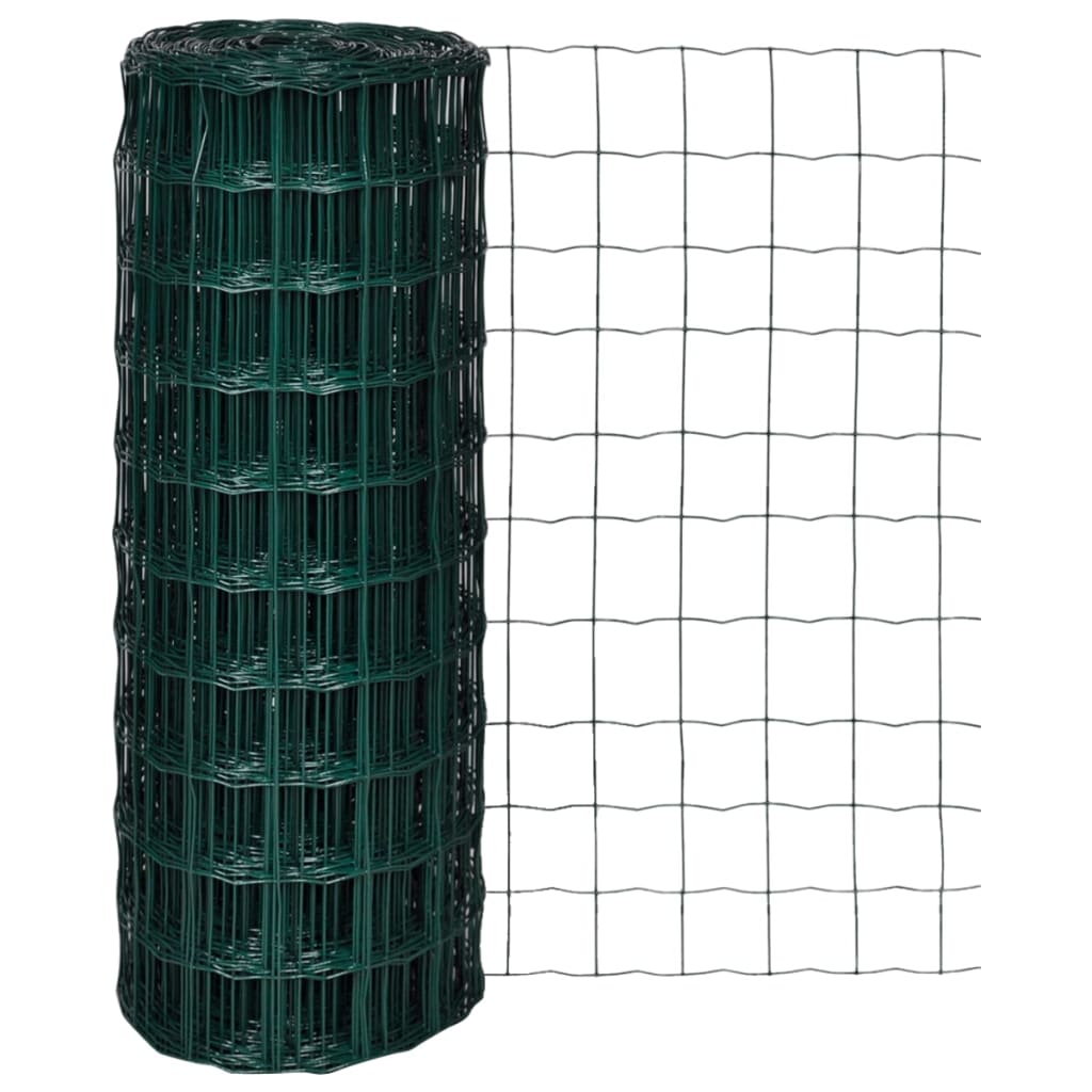 vidaXL Euro Fence Steel Garden Privacy Border Enclosure Green Multi Sizes