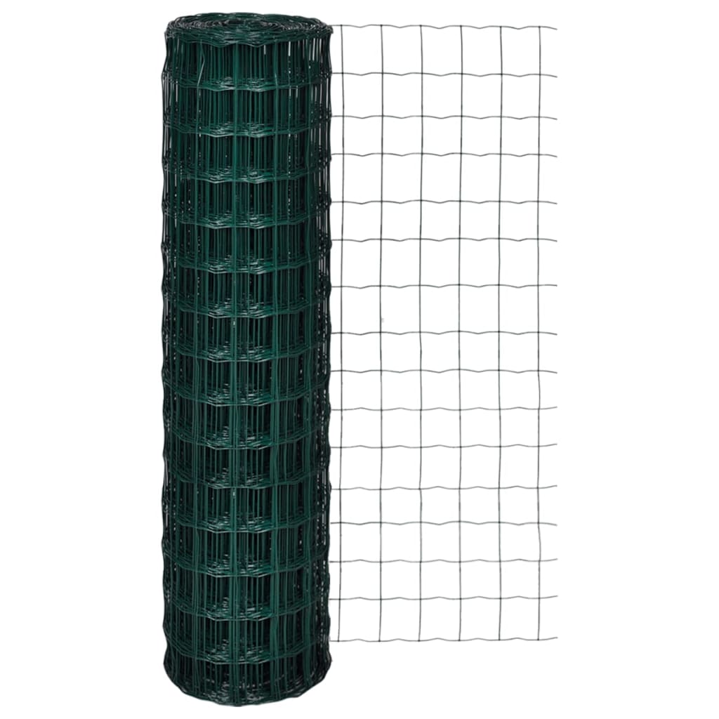 vidaXL Euro Fence Steel Garden Privacy Border Enclosure Green Multi Sizes