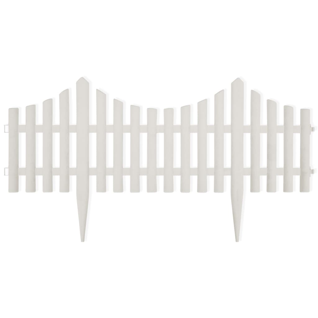 vidaXL Garden Edging 17 Pcs Decorative Lawn Garden Fence Edging Border PP