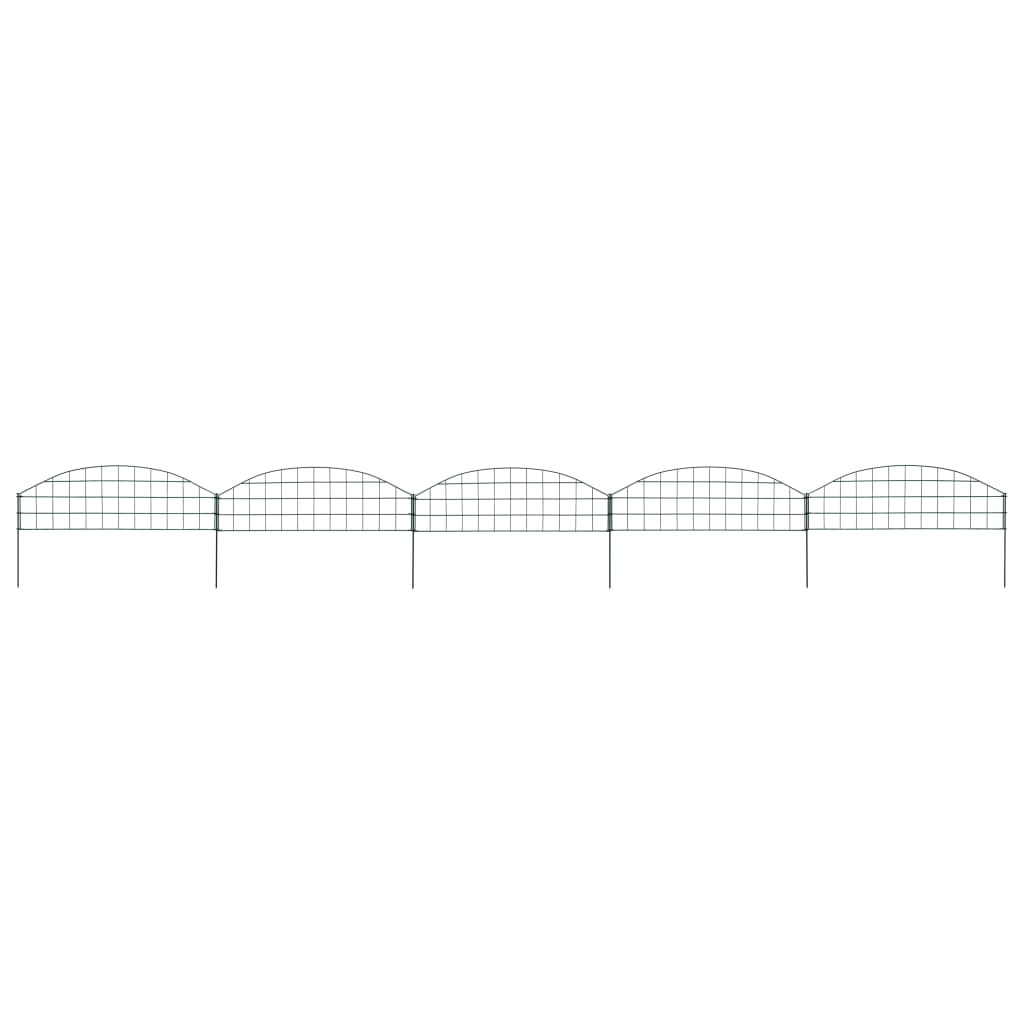 vidaXL Garden Fence Set Decorative Garden Fence Edging Landscape Fencing Green
