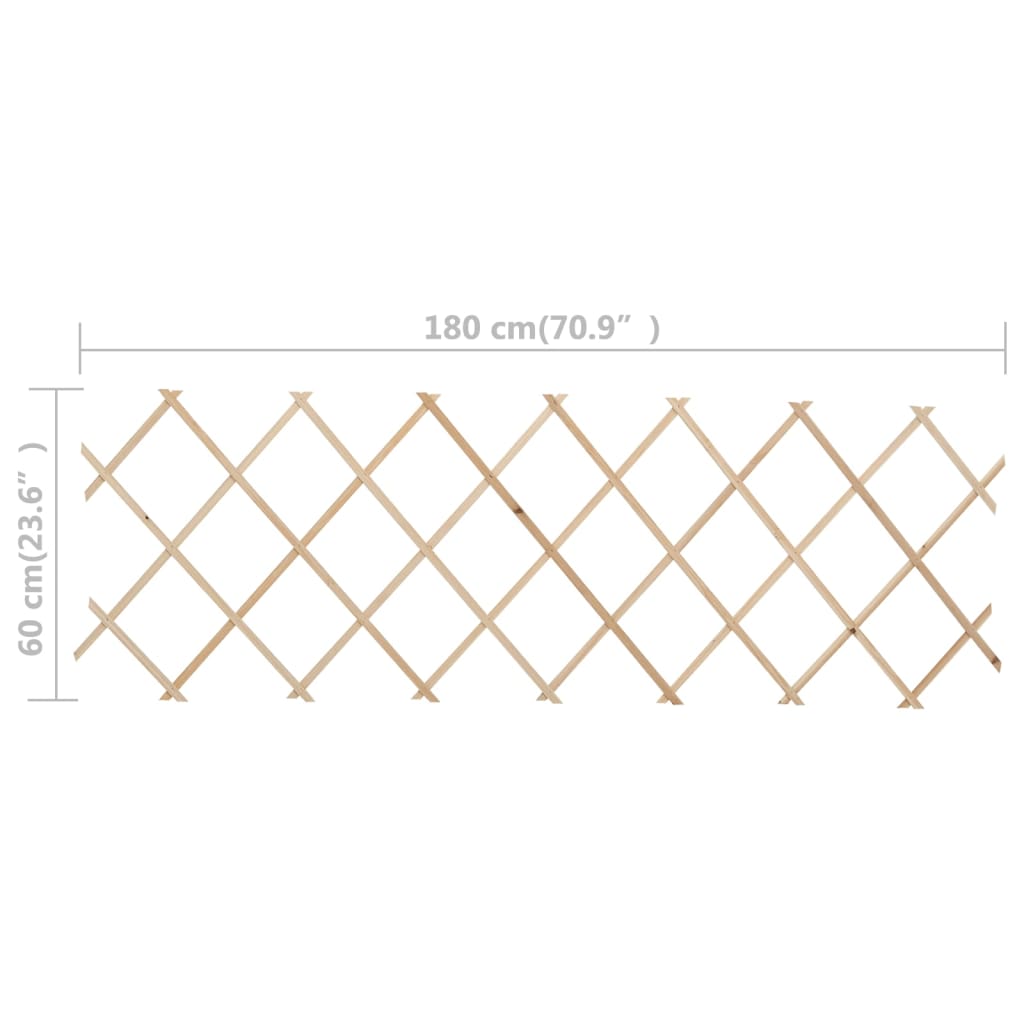 vidaXL Trellis Fences Garden Trellis Lattice Fence for Outdoor Fence Firwood