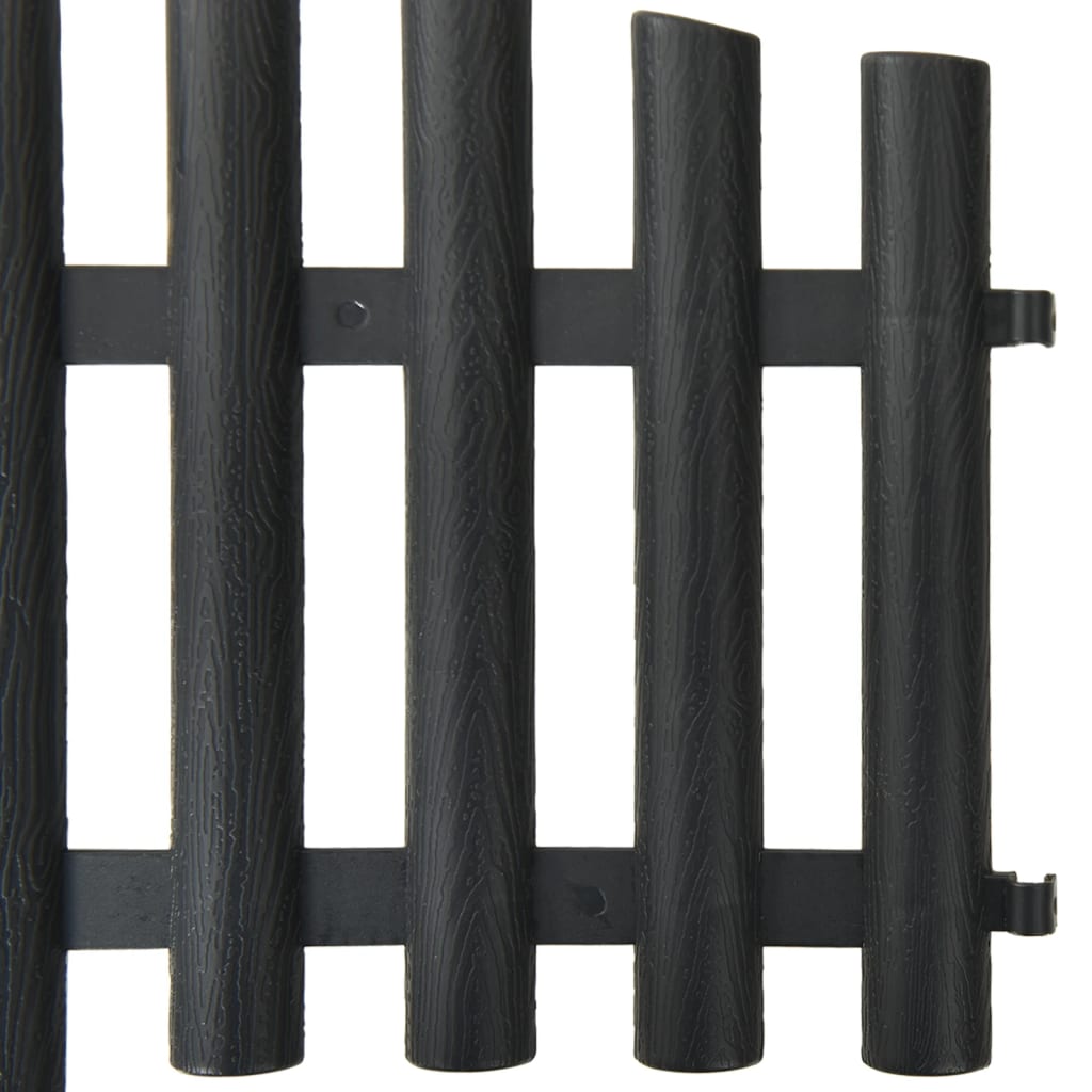 vidaXL Garden Edging 17 Pcs Decorative Lawn Garden Fence Edging Border PP