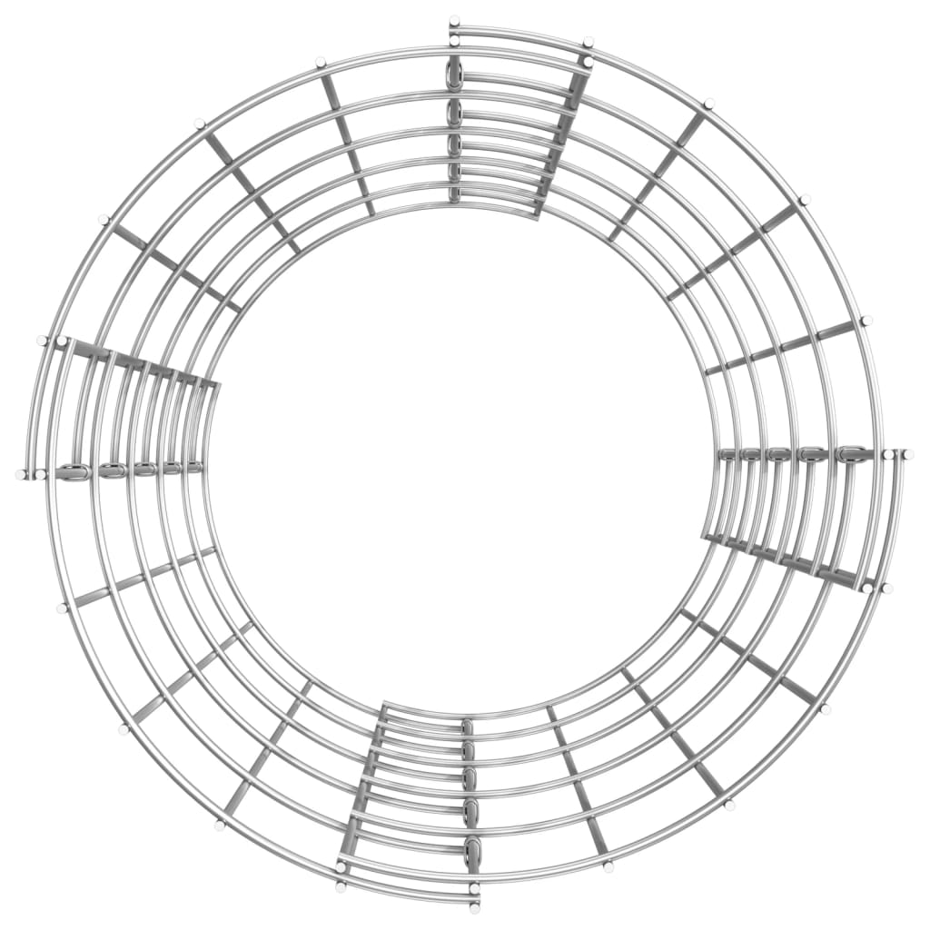 vidaXL Raised Garden Bed Patio Gabion Raised Bed Flower Pot Galvanized Steel