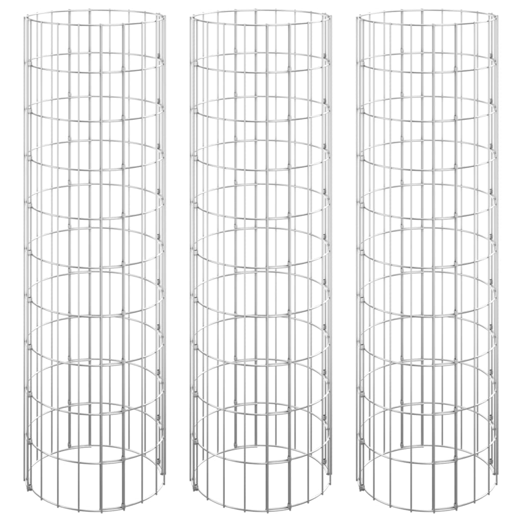 vidaXL Raised Garden Bed Patio Gabion Raised Bed Flower Pot Galvanized Steel