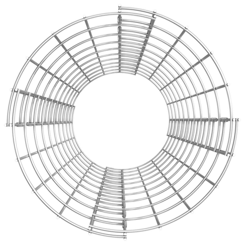 vidaXL Raised Garden Bed Patio Gabion Raised Bed Flower Pot Galvanized Steel