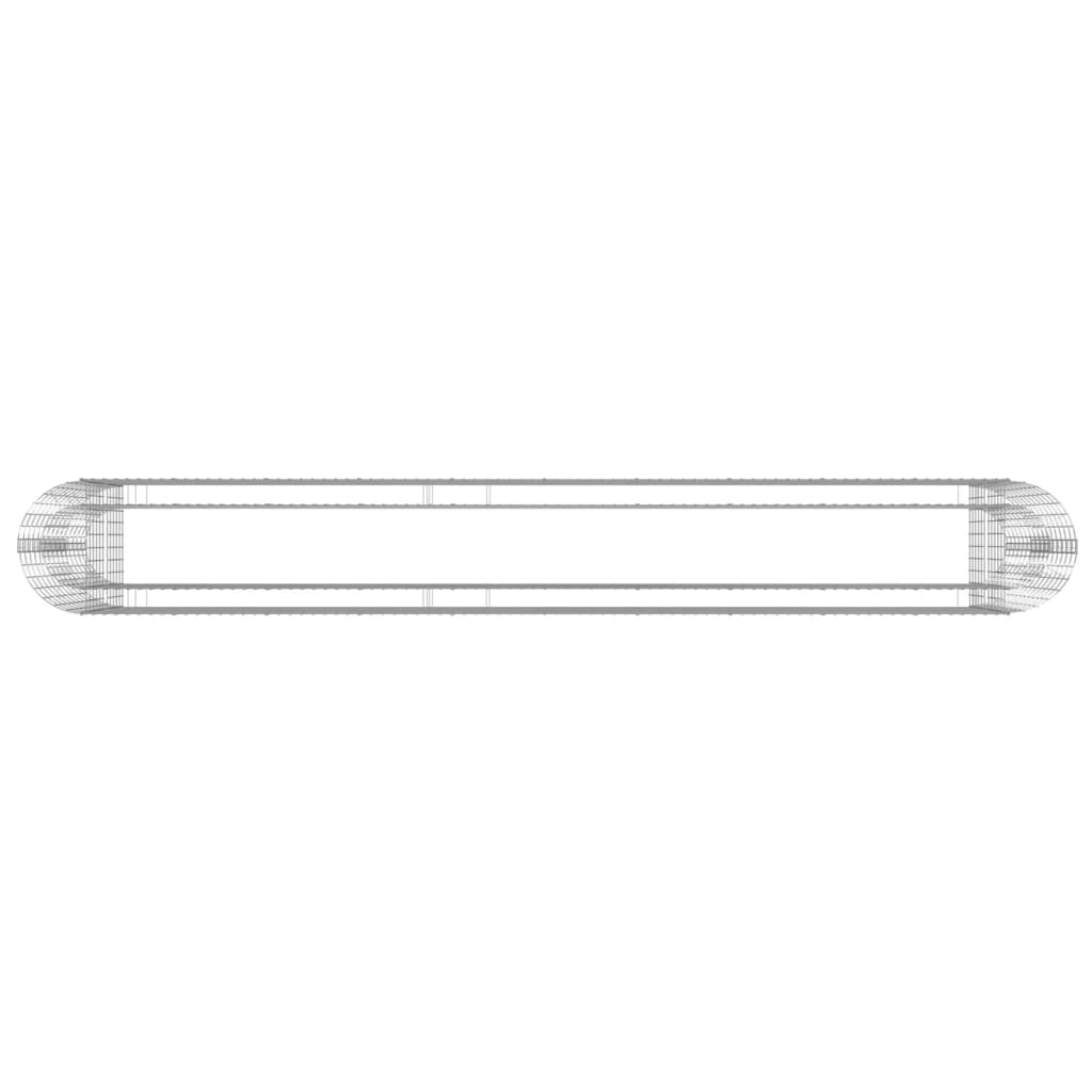 vidaXL Raised Garden Bed Outdoor Gabion Raised Bed Flower Pot Galvanized Iron