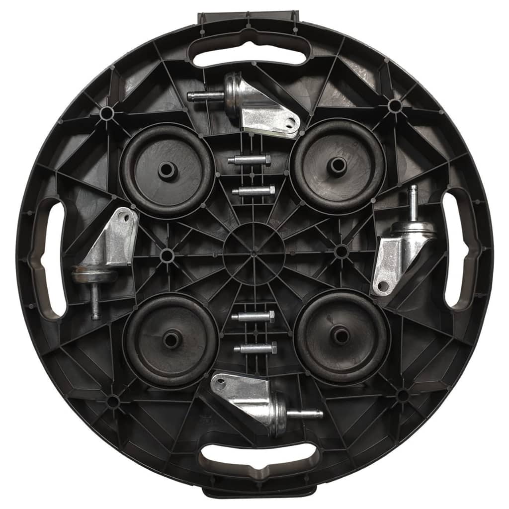 vidaXL Plant Caddy Outdoor Plant Stand Garden Rolling Plant Pot Trolley Black