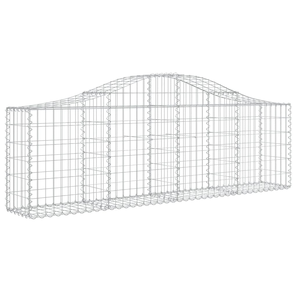 vidaXL Gabion Basket Arched Gabion Basket Planter for Flower Galvanized Iron
