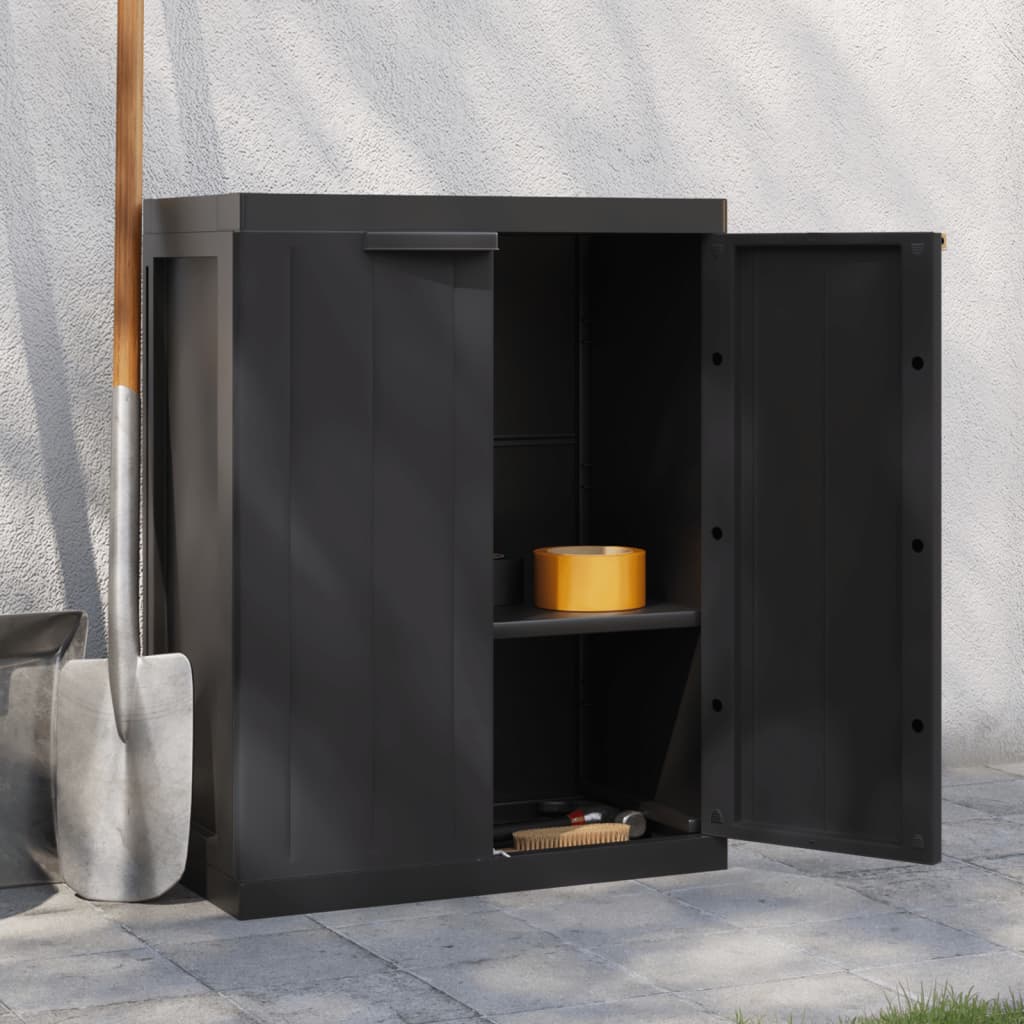 vidaXL Outdoor Storage Cabinet Utility Cupboard Garden Patio Furniture PP