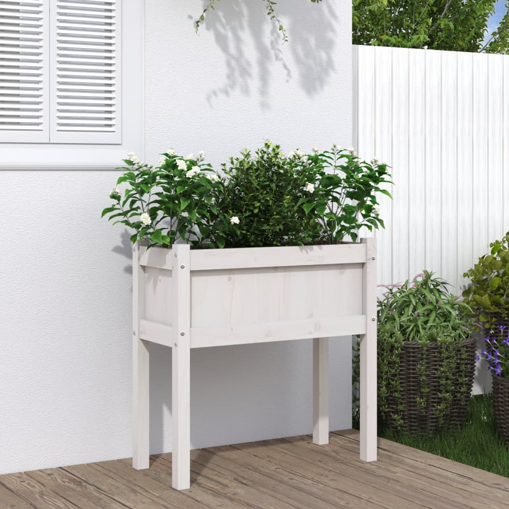vidaXL Garden Planters with Legs Outdoor Flower Box Pot Solid Wood Douglas