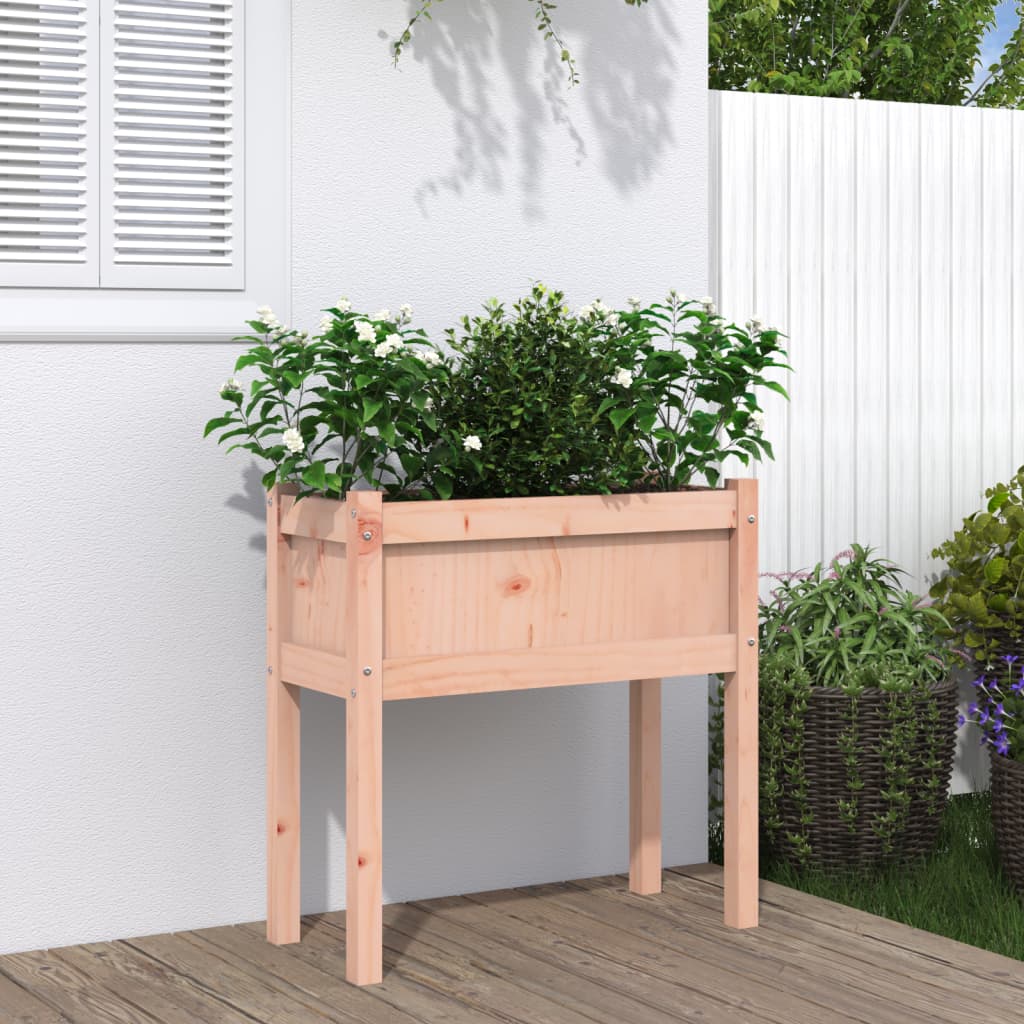 vidaXL Garden Planters with Legs Outdoor Flower Box Pot Solid Wood Douglas