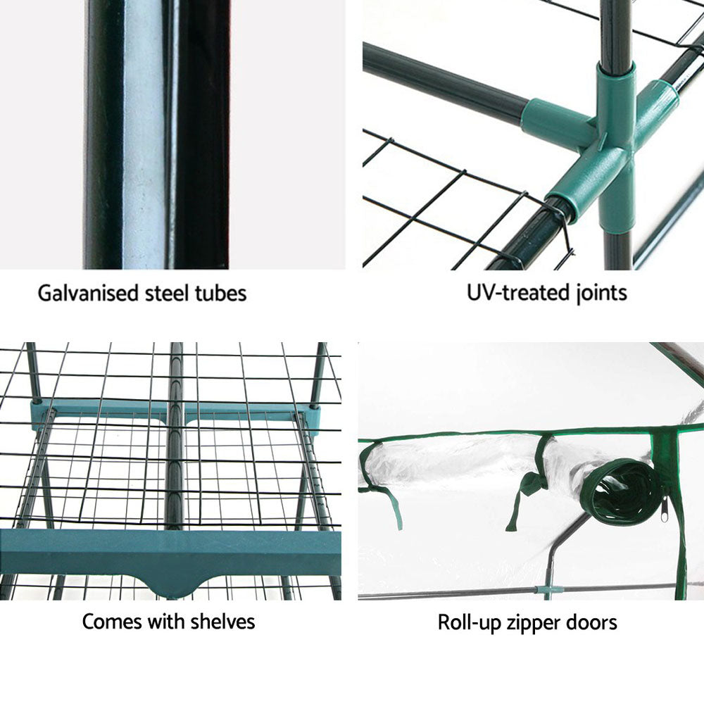NNEDSZ Greenfingers Greenhouse Garden Shed Tunnel Plant Green House Storage Plant Lawn