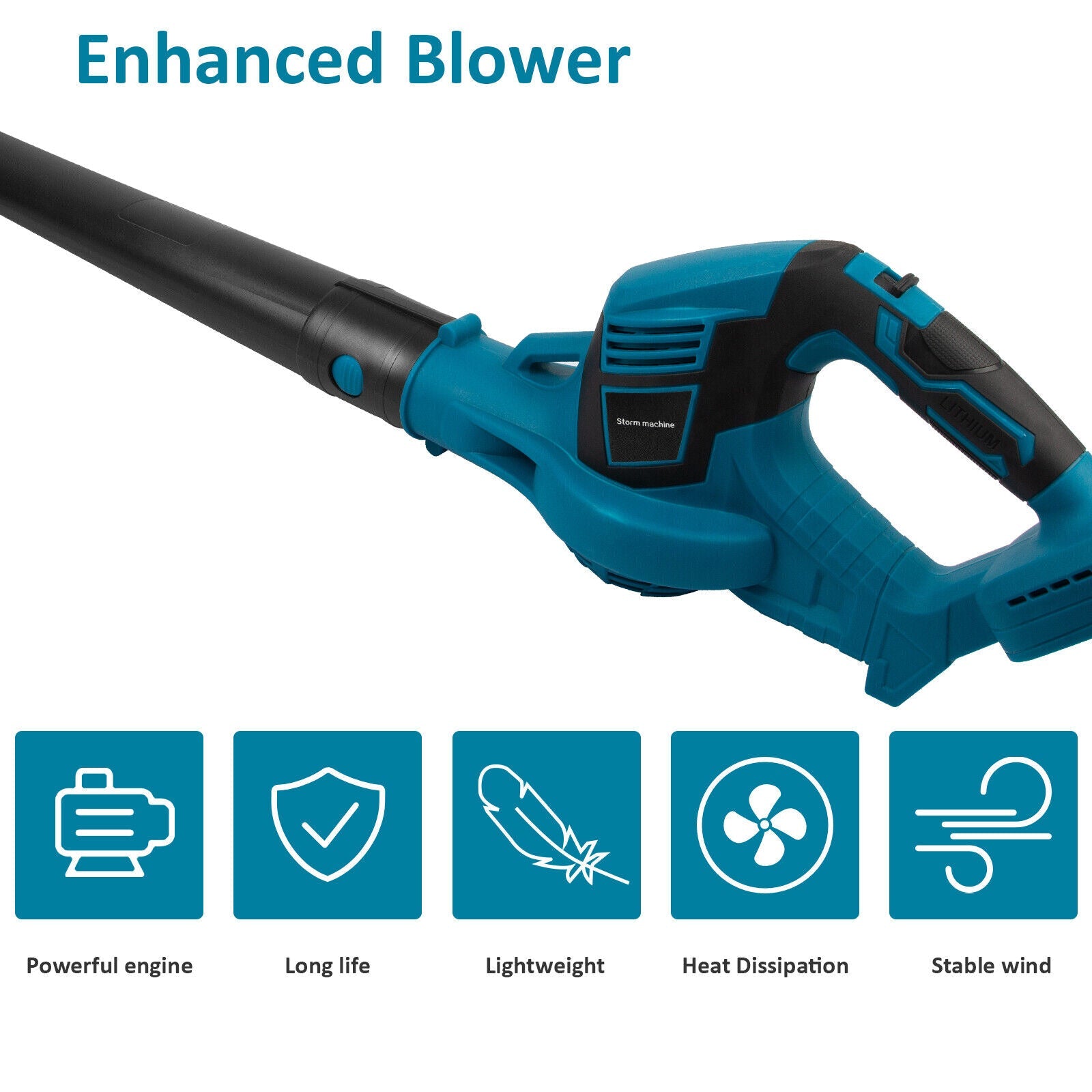 NNEDSZ Cordless Leaf Blower Dust Tools Garden Lightweight for Makita 18V  Battery AU