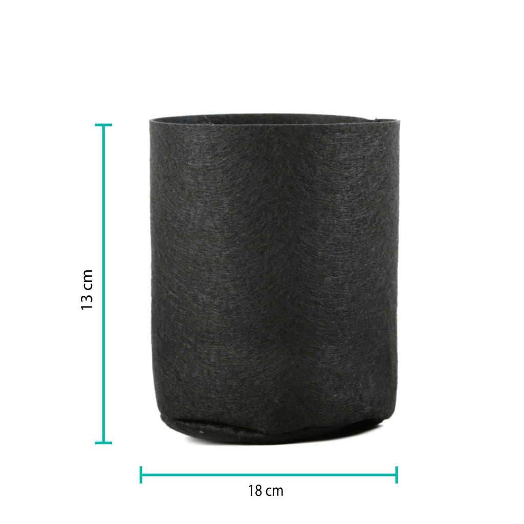 NNEDSZ 6 Pck 1 Gallon Fabric Flower Pots 3.8L Garden Planter Bags Black Felt Root Pouch