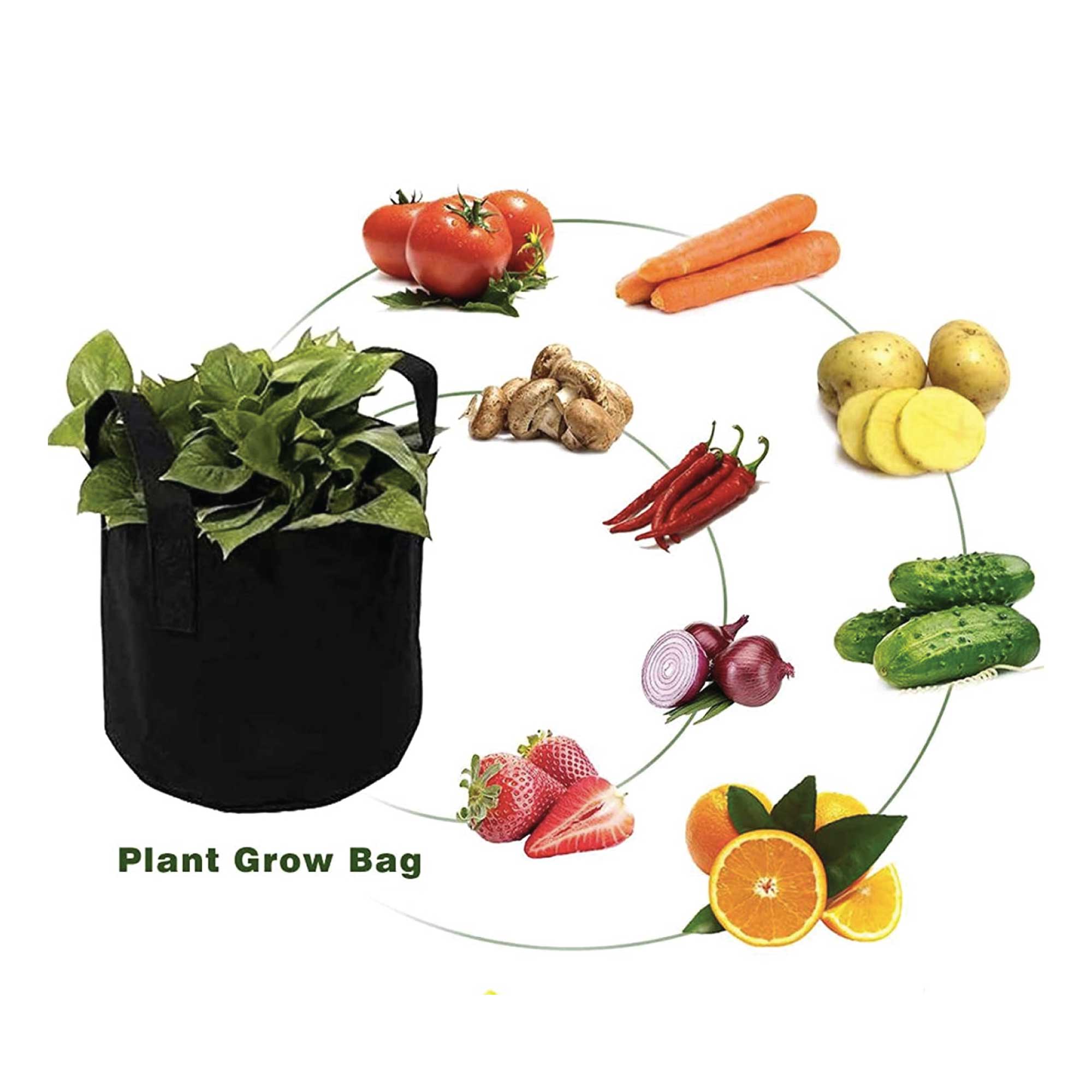 NNEDSZ 6 Pck 10 Gallon Fabric Flower Pots 38L Garden Planter Bags Black Felt Root Pouch