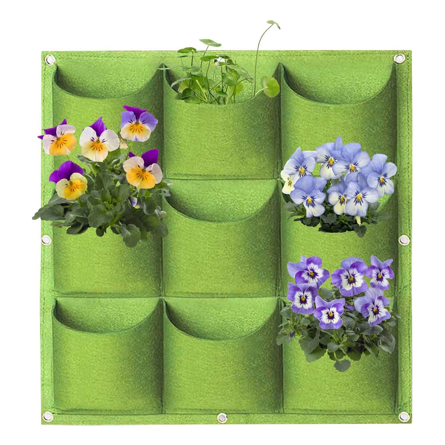 NNEDSZ 9 Pockets Wall Hanging Planter Planting Grow Bag Vertical Garden Vegetable Flower Green